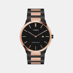 E Class Men Quartz Black Dial Analog Stainless Steel Watch TWEG23601