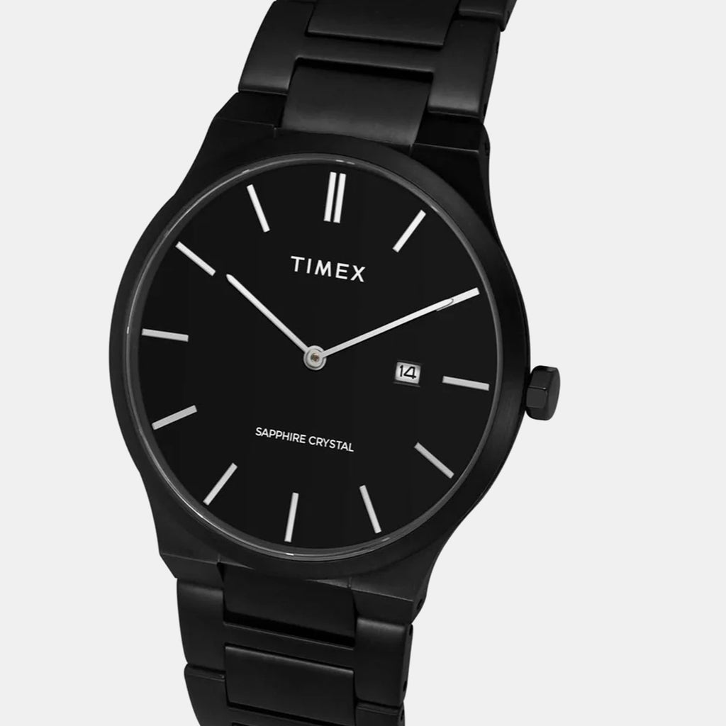 E Class Men Quartz Black Dial Analog Stainless Steel Watch TWEG23603