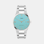 Fashion Men Quartz Blue Dial Analog Stainless Steel Watch TWEG23604