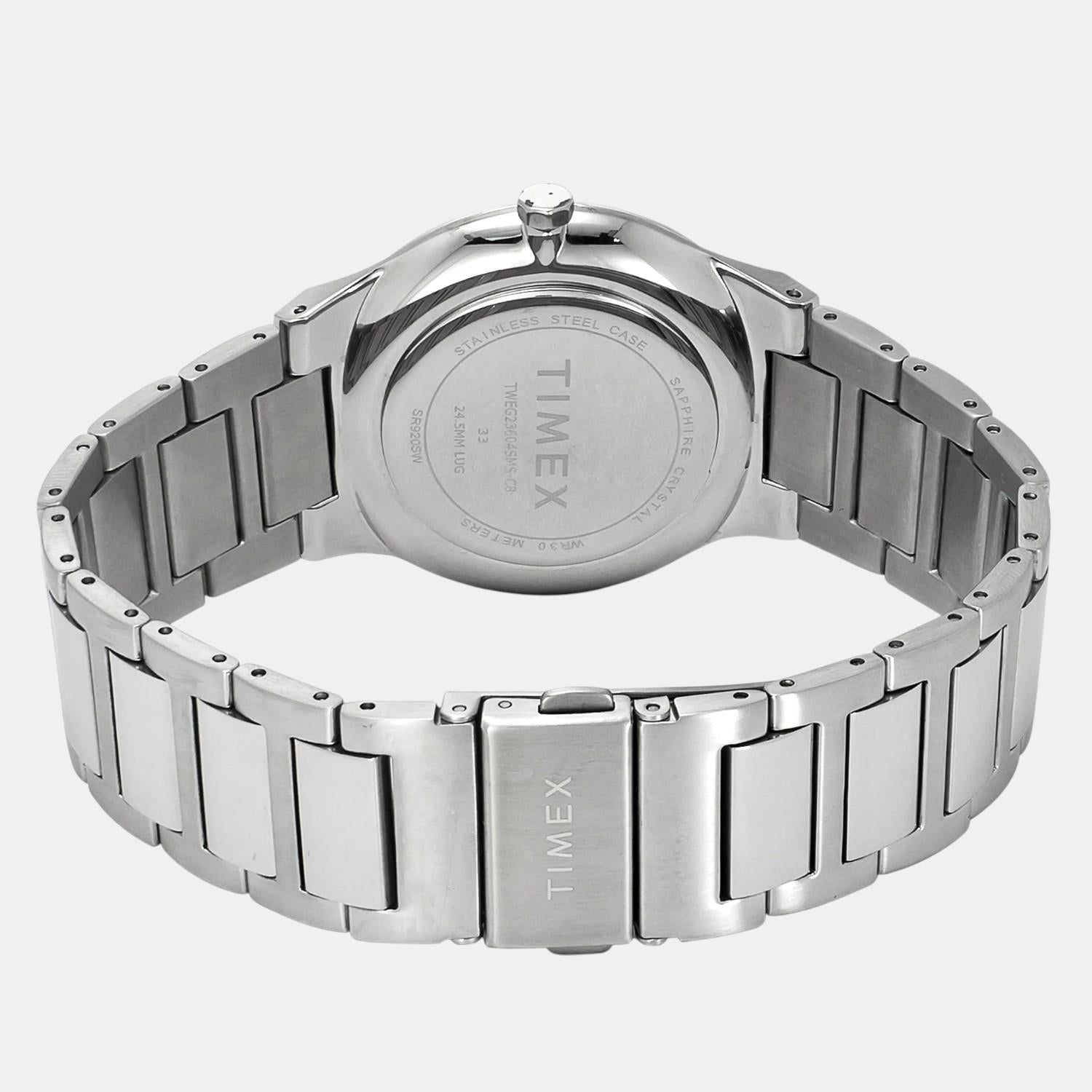 Fashion Men Quartz Blue Dial Analog Stainless Steel Watch TWEG23604