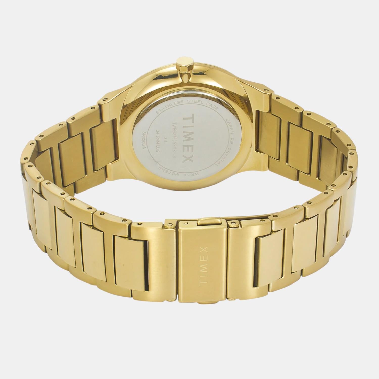 Fashion Men Quartz Green Dial Analog Stainless Steel Watch TWEG23605