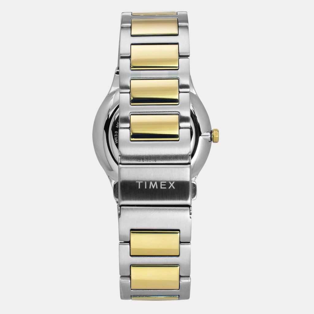 Fashion Men Quartz White Dial Analog Stainless Steel Watch TWEG23606