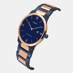 Fashion Men Quartz Blue Dial Analog Stainless Steel Watch TWEG23607
