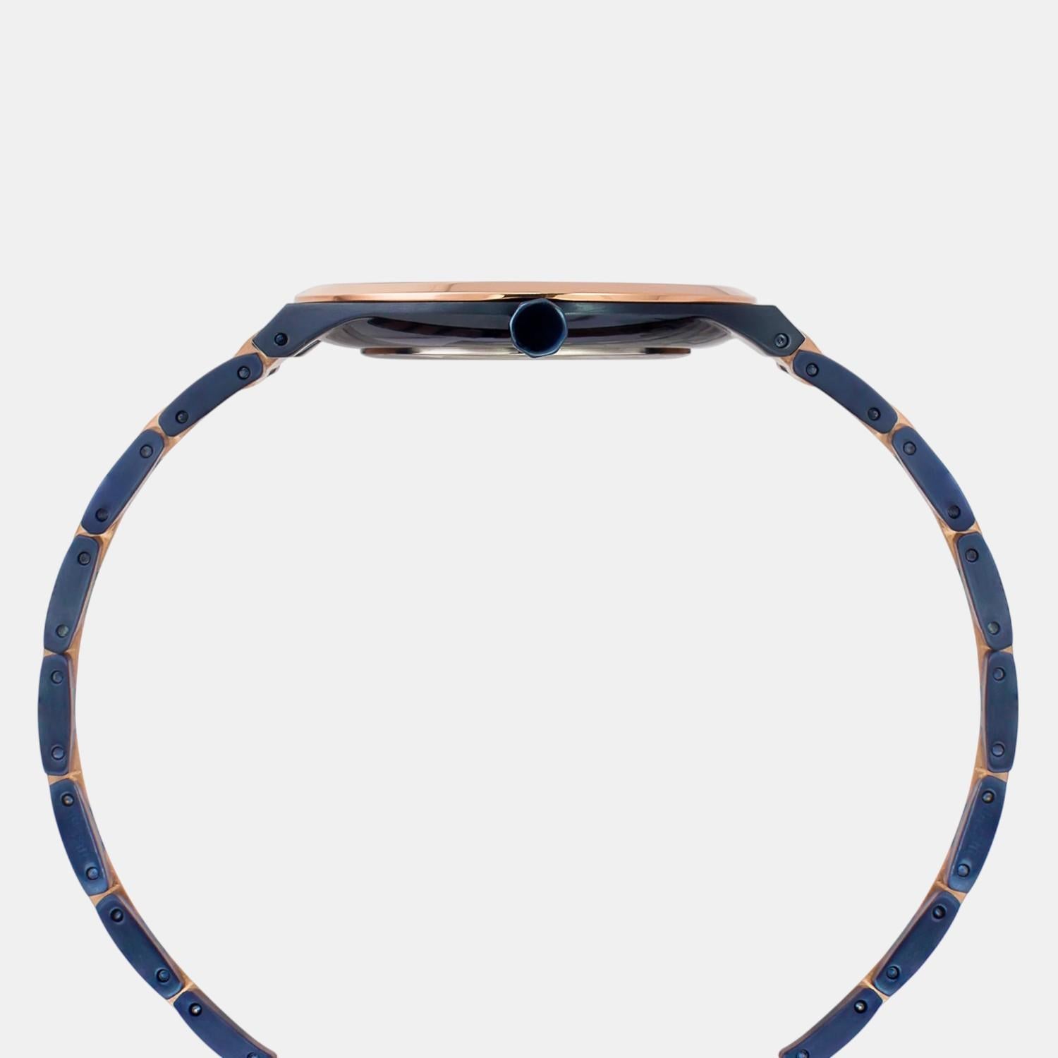 Fashion Men Quartz Blue Dial Analog Stainless Steel Watch TWEG23607