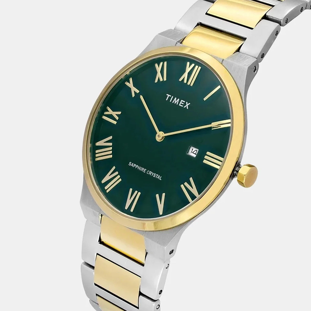 Signio Men Quartz Green Dial Analog Stainless Steel Watch TWEG23609