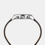 Fashion Men Quartz Blue Dial Multi-Function Leather Watch TWEG23901