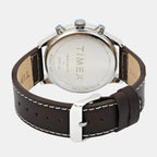 Fashion Men Quartz Blue Dial Multi-Function Leather Watch TWEG23901