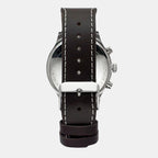 Fashion Men Quartz Blue Dial Multi-Function Leather Watch TWEG23901