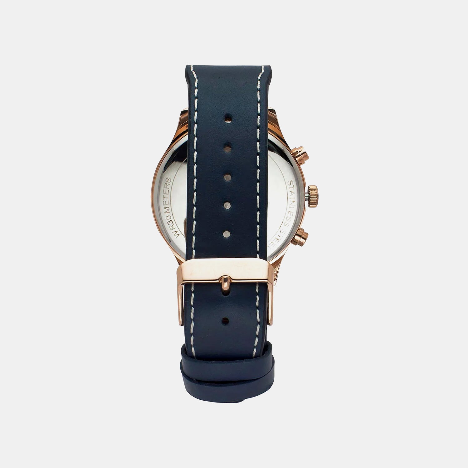 Fashion Men Quartz Silver Dial Multi-Function Leather Watch TWEG23902