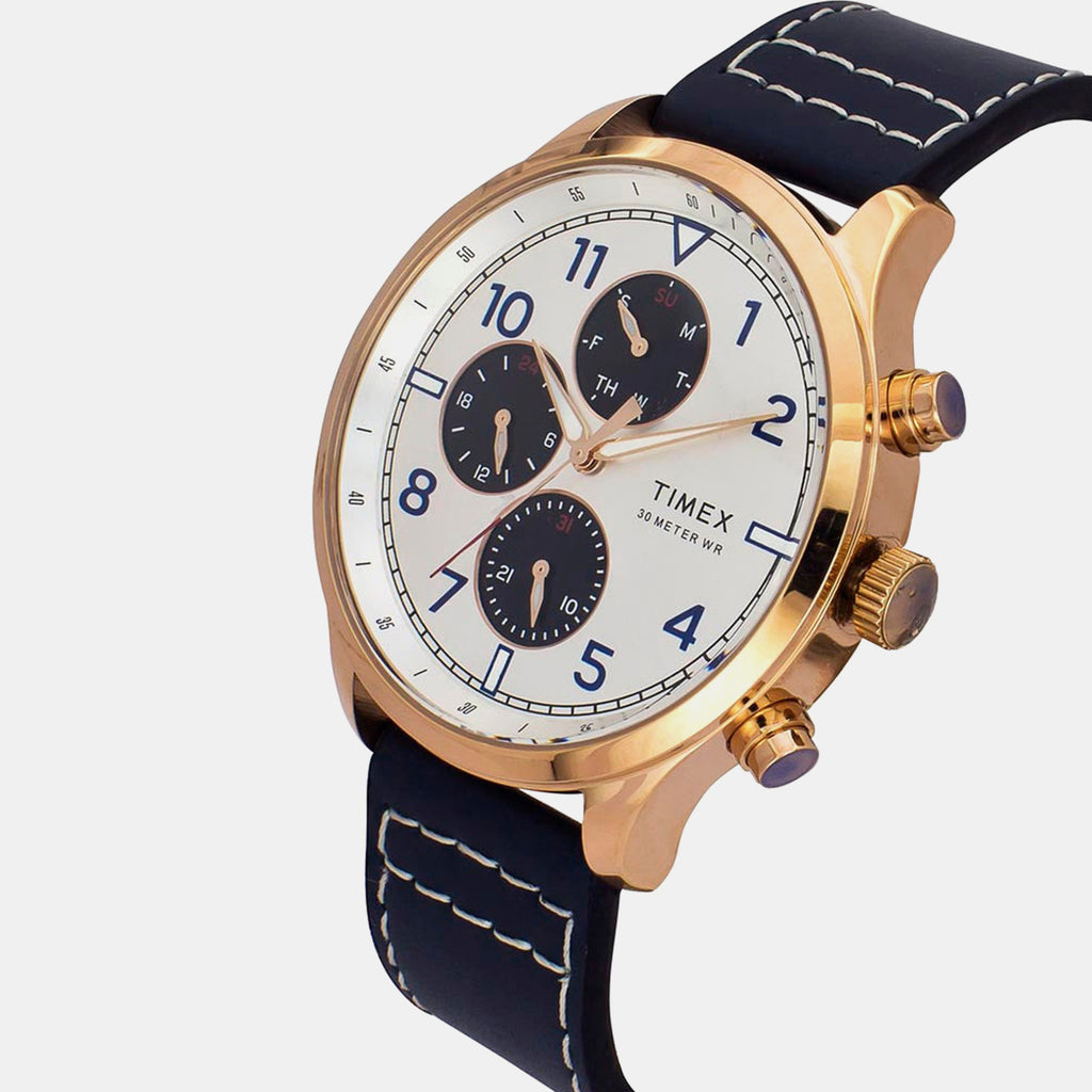 Trendline Men Quartz Dial Multi-Function Leather Watch TWEG23902