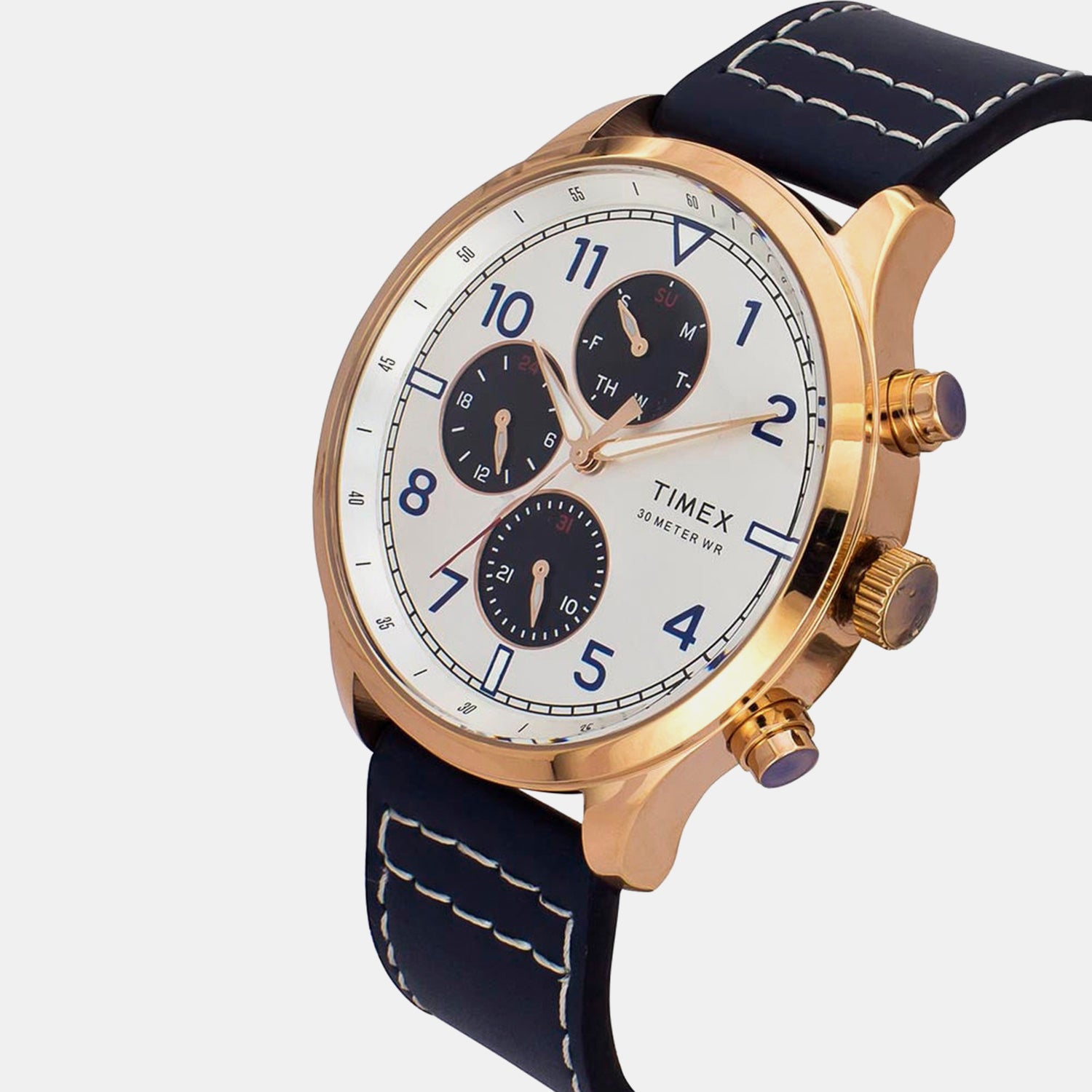 Trendline Men Quartz Dial Multi-Function Leather Watch TWEG23902