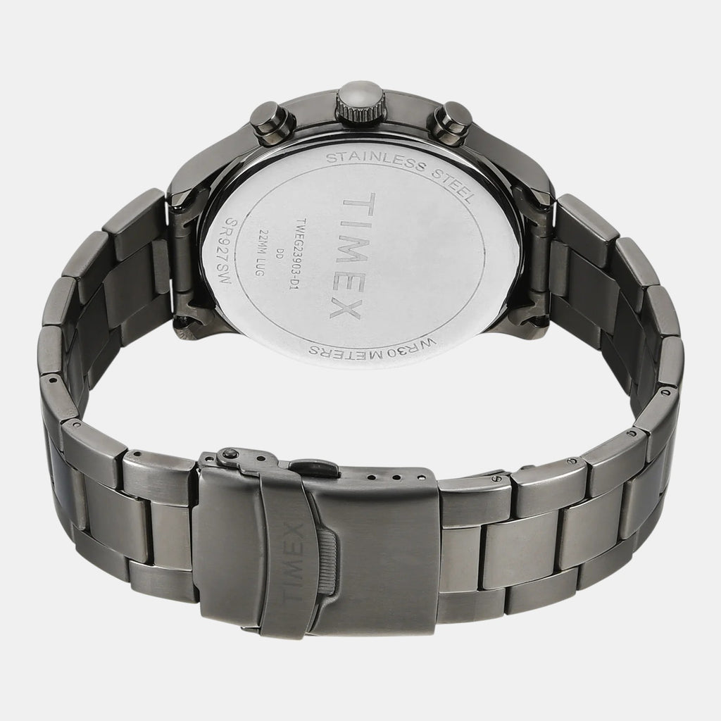 Fashion Men Quartz Green Dial Multi-Function Stainless Steel Watch TWEG23903