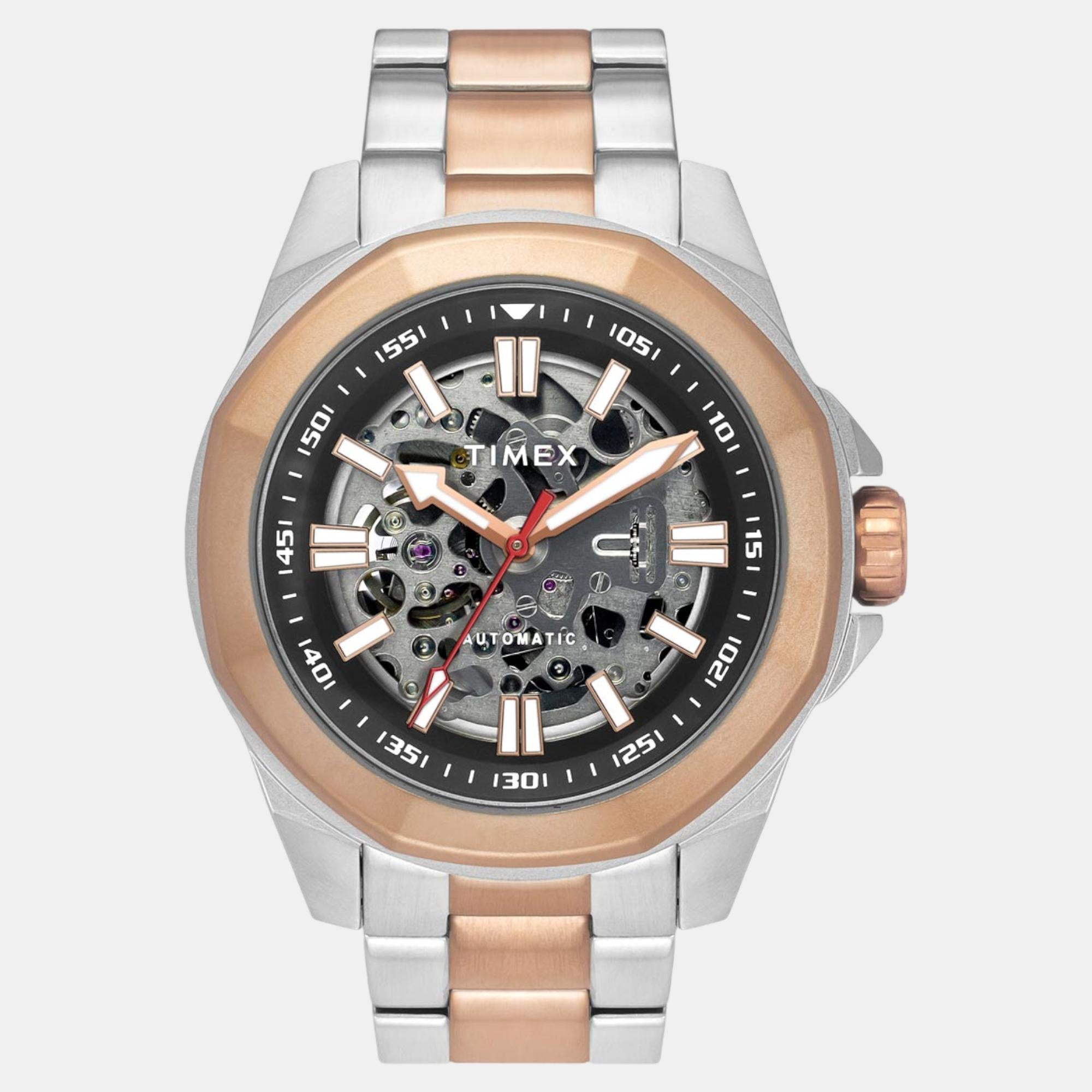 E Class Men Automatic Black Dial Analog Stainless Steel Watch TWEG24102