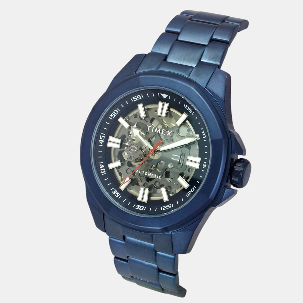 E Class Men Automatic Blue Dial Analog Stainless Steel Watch TWEG24104