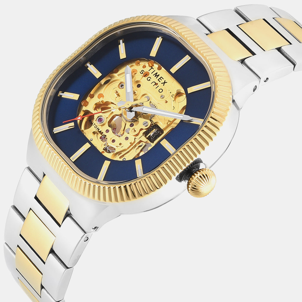 Signio Men Automatic Blue Dial Analog Stainless Steel Watch TWEG24700