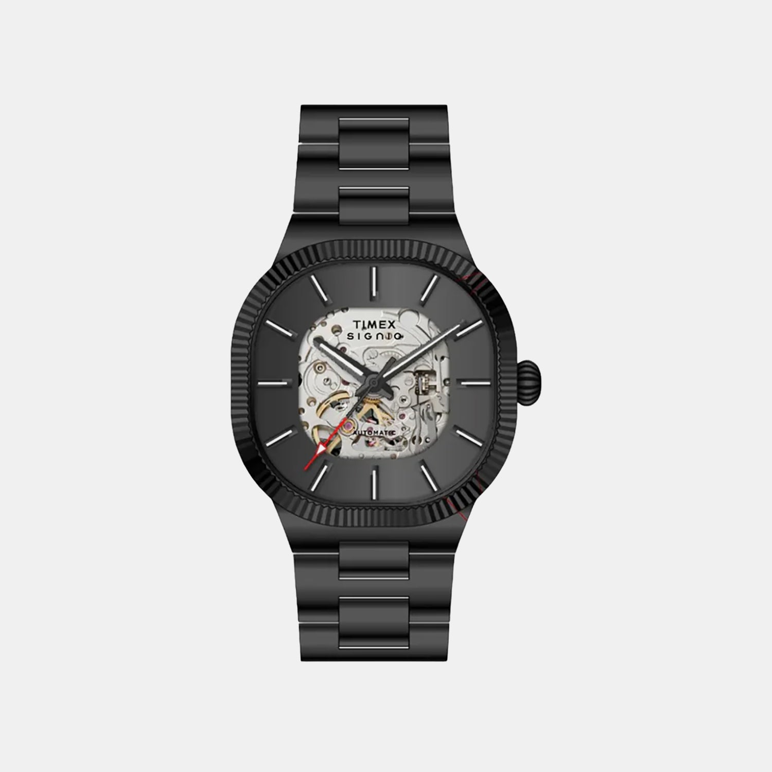 Signio Men Automatic Black Dial Analog Stainless Steel Watch TWEG24702