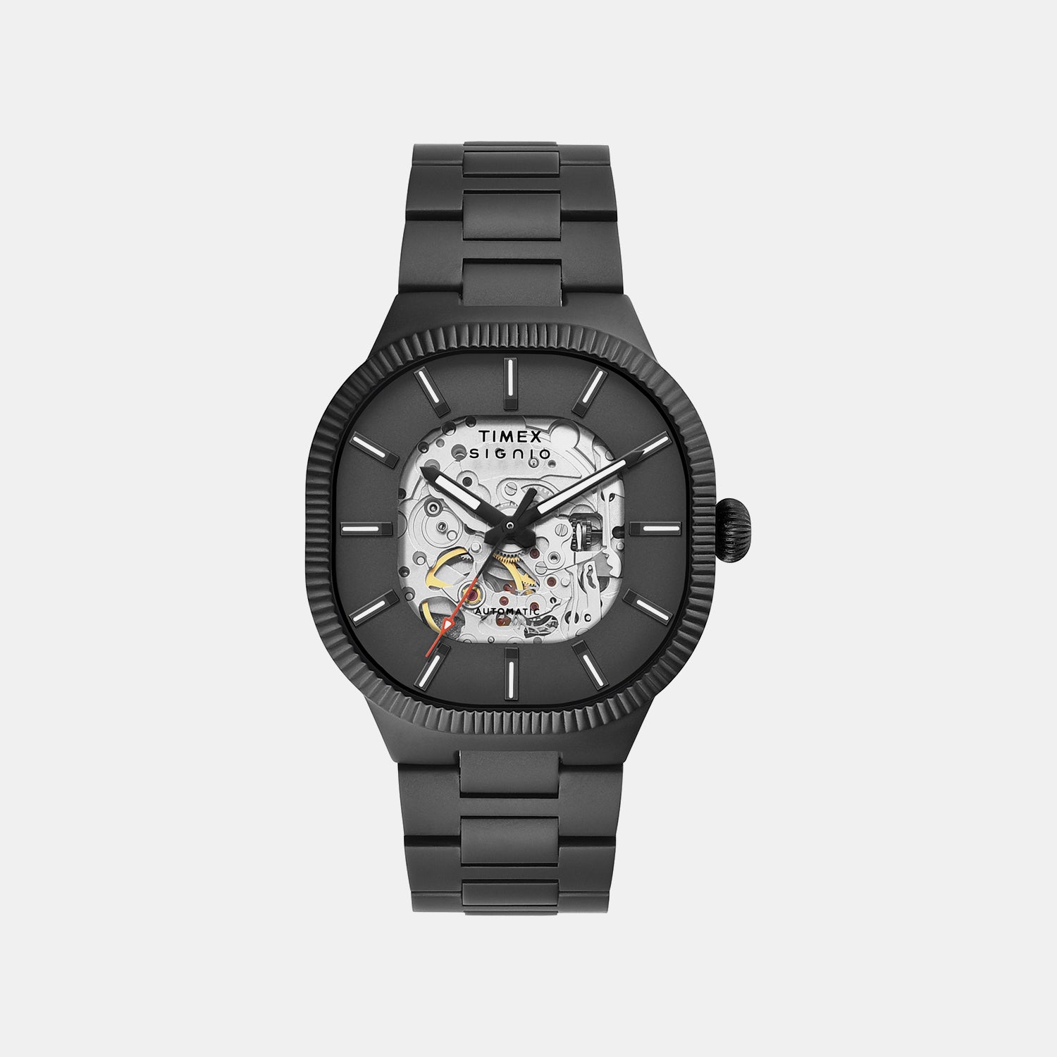 Signio Men Automatic Black Dial Analog Stainless Steel Watch TWEG24702
