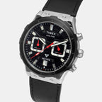 E Class Men Quartz Black Dial Chronograph Leather Watch TWEG24800
