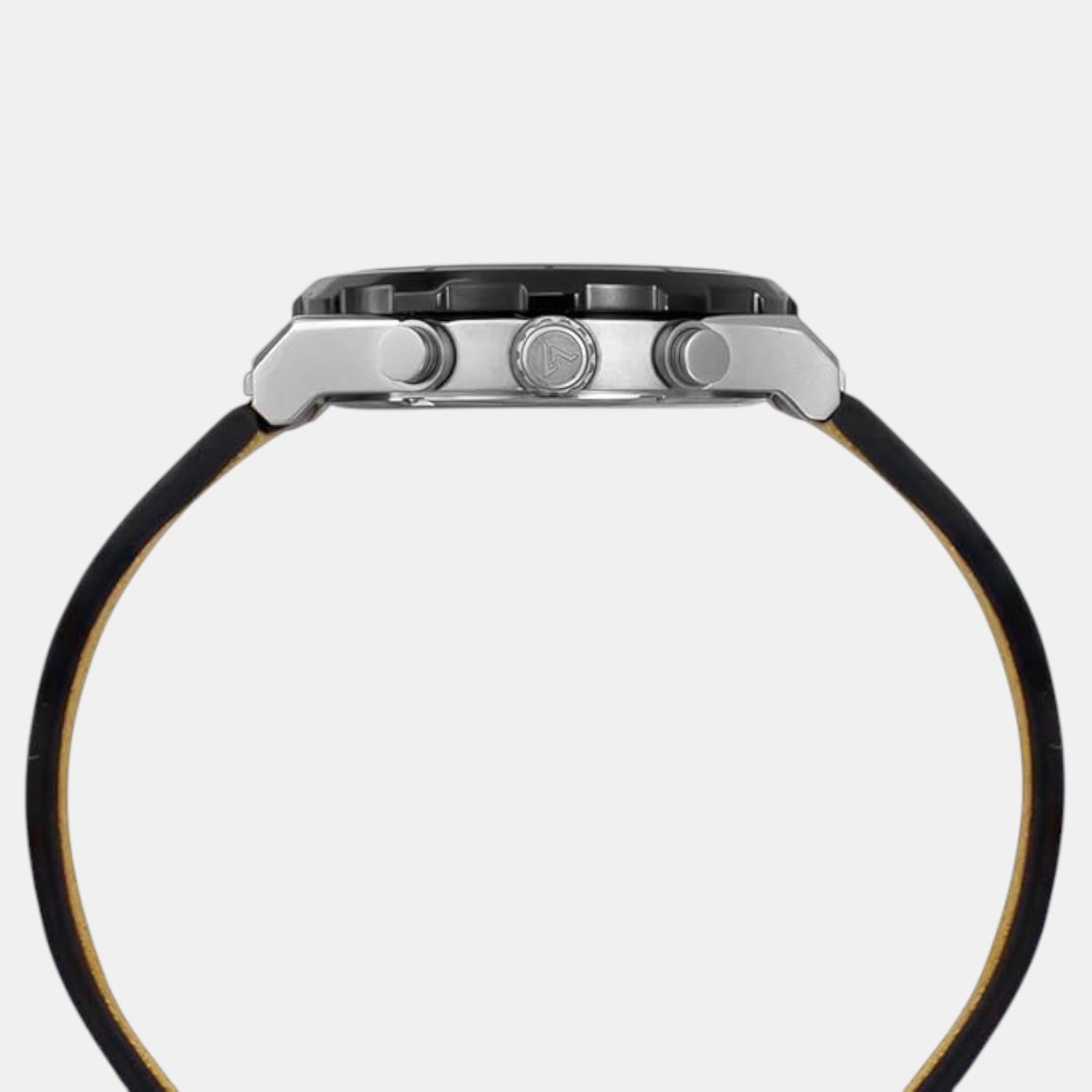 E Class Men Quartz Black Dial Chronograph Leather Watch TWEG24800