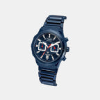E Class Men Quartz Blue Dial Chronograph Stainless Steel Watch TWEG24801