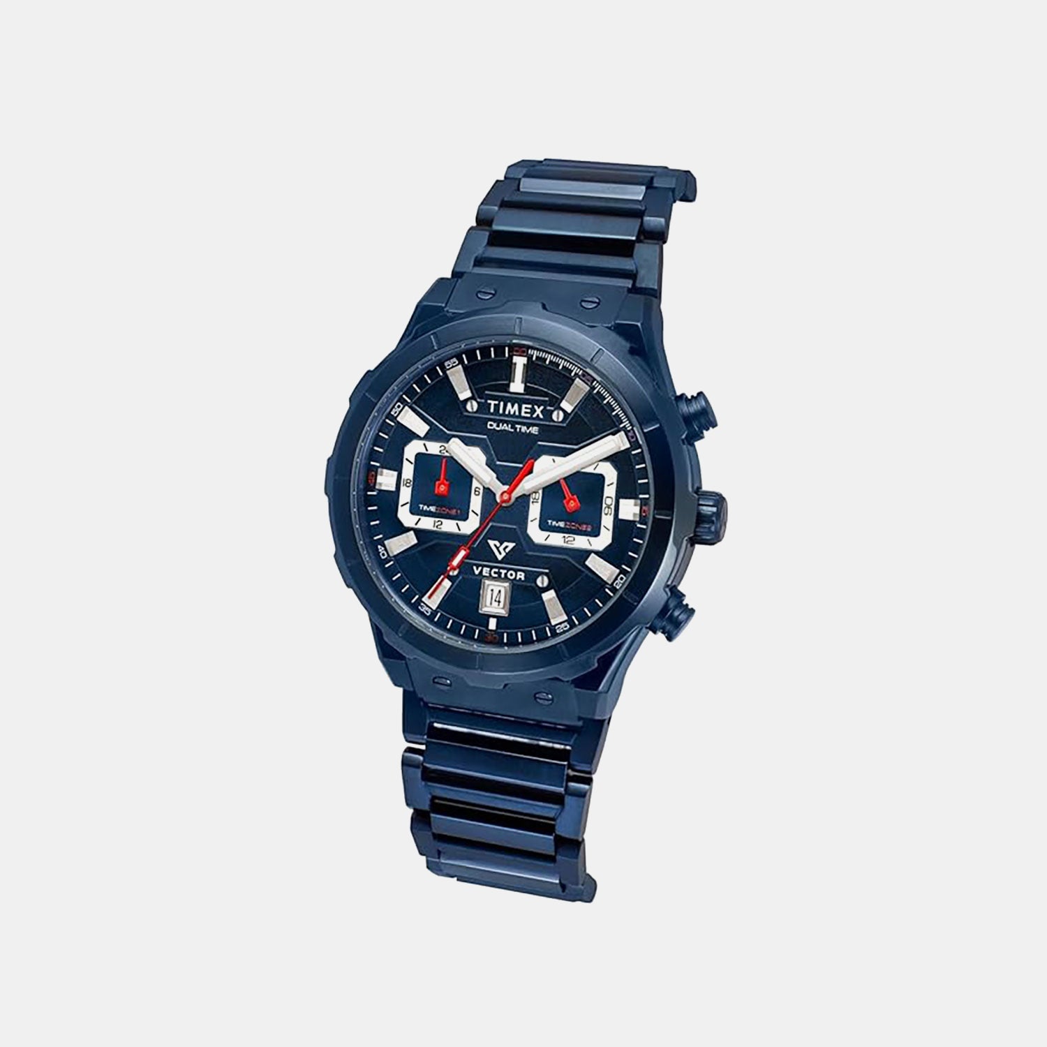 E Class Men Quartz Blue Dial Chronograph Stainless Steel Watch TWEG24801