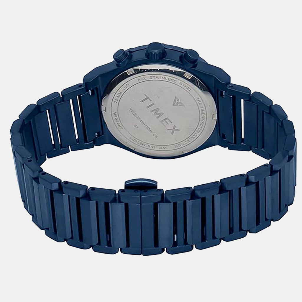 E Class Men Quartz Blue Dial Chronograph Stainless Steel Watch TWEG24801