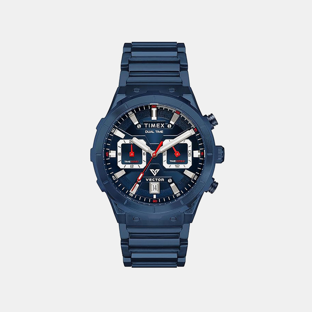 E Class Men Quartz Blue Dial Chronograph Stainless Steel Watch TWEG24801