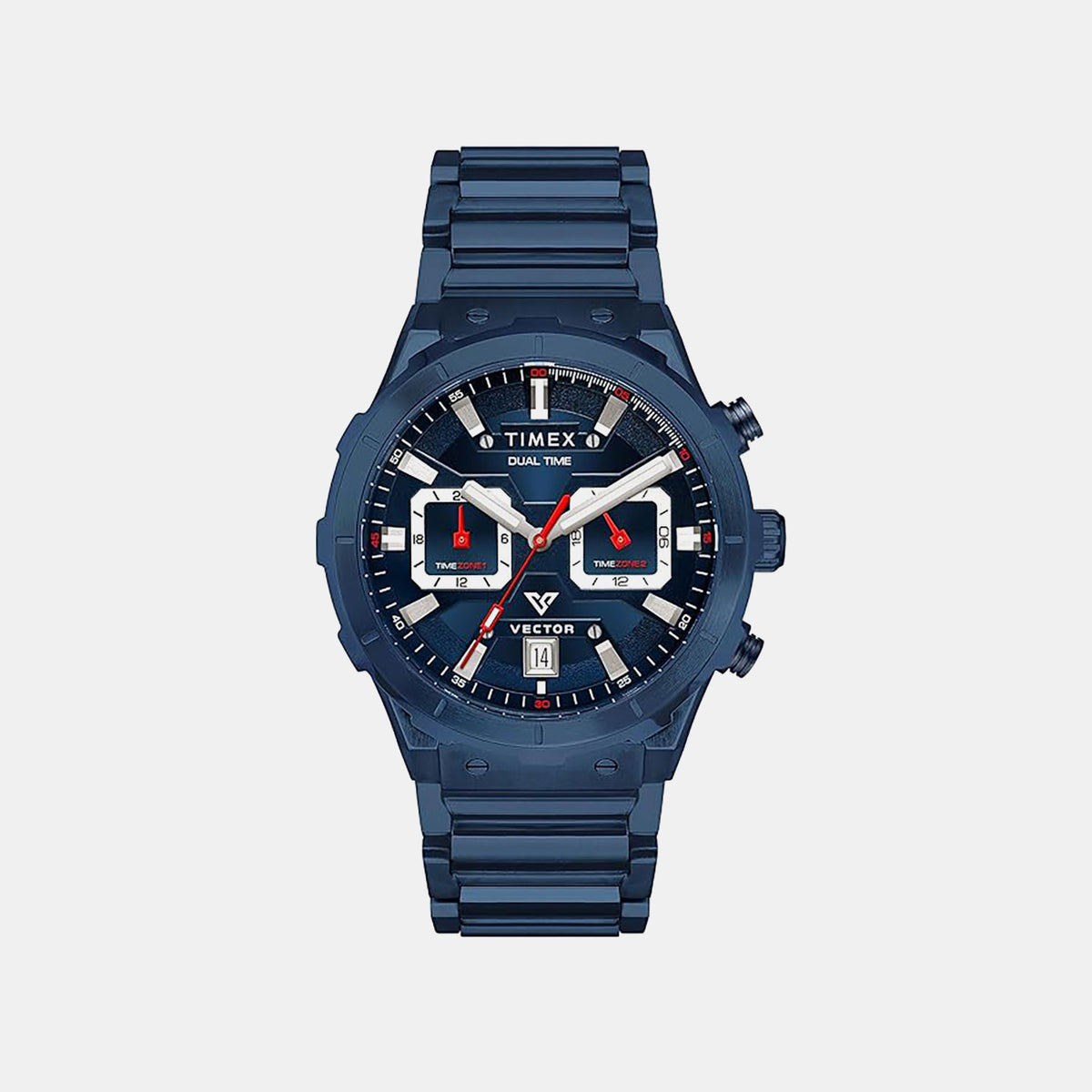Vector Men Quartz Blue Dial Multi-Function Stainless Steel Watch TWEG24801