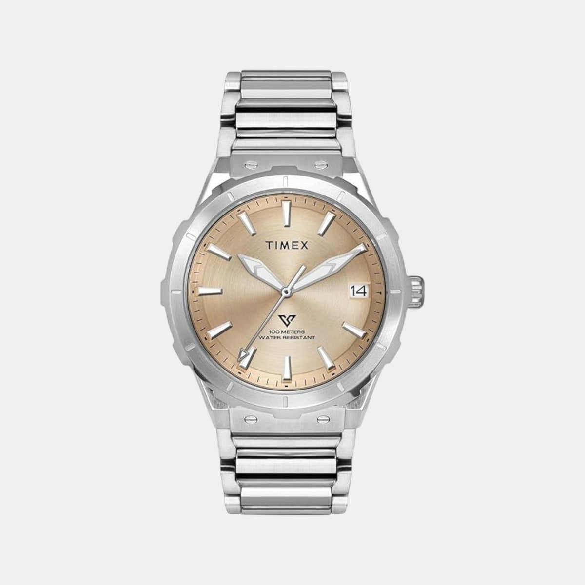 Vector Men Quartz Champagne Dial Analog Stainless Steel Watch TWEG24803