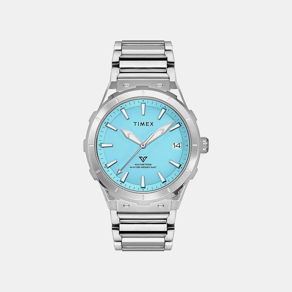E Class Men Quartz Blue Dial Analog Stainless Steel Watch TWEG24804