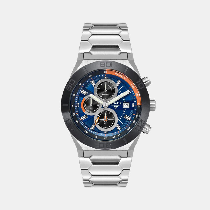 Timex Round Blue Chronograph watch