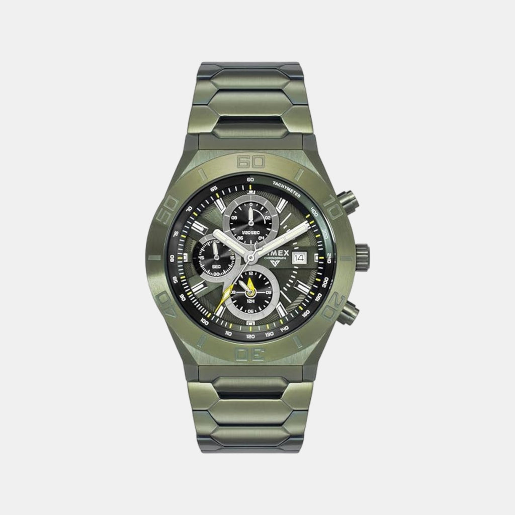 E Class Men Quartz Green Dial Chronograph Stainless Steel Watch TWEG24903