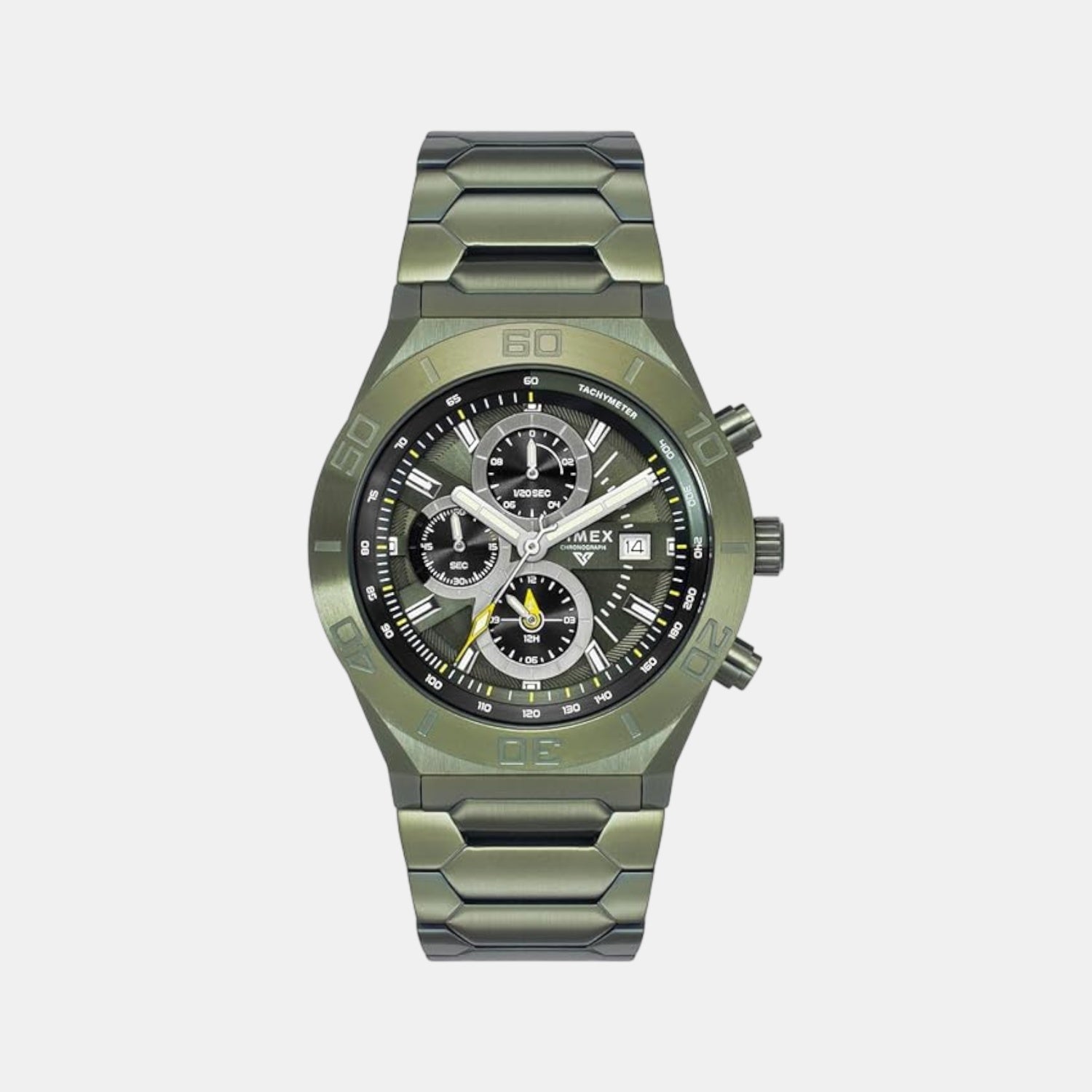E Class Men Quartz Green Dial Chronograph Stainless Steel Watch TWEG24903