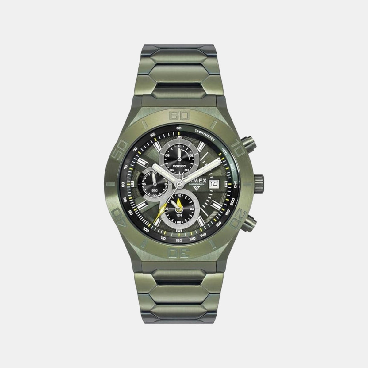 Vector Men Quartz Green Dial Multi-Function Stainless Steel Watch TWEG24903