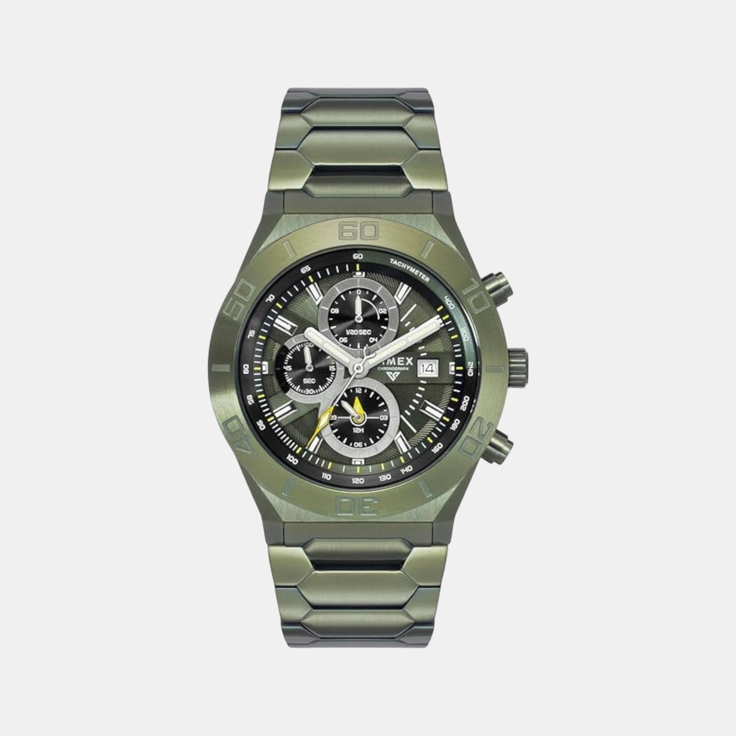 E Class Men Quartz Green Dial Chronograph Stainless Steel Watch TWEG24903