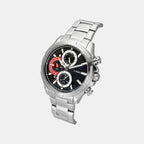 E Class Men Quartz Black Dial Multi-Function Stainless Steel Watch TWEG25000