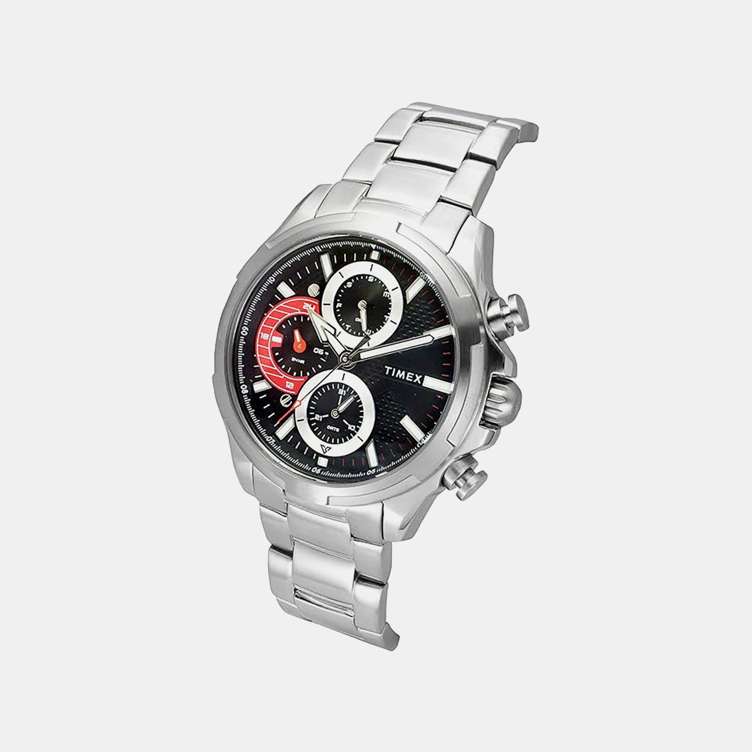 E Class Men Quartz Black Dial Multi-Function Stainless Steel Watch TWEG25000