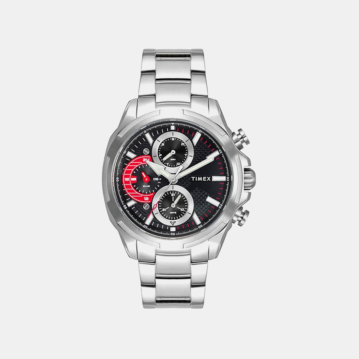 Vector Men Quartz Black Dial Multi-Function Stainless Steel Watch TWEG25000