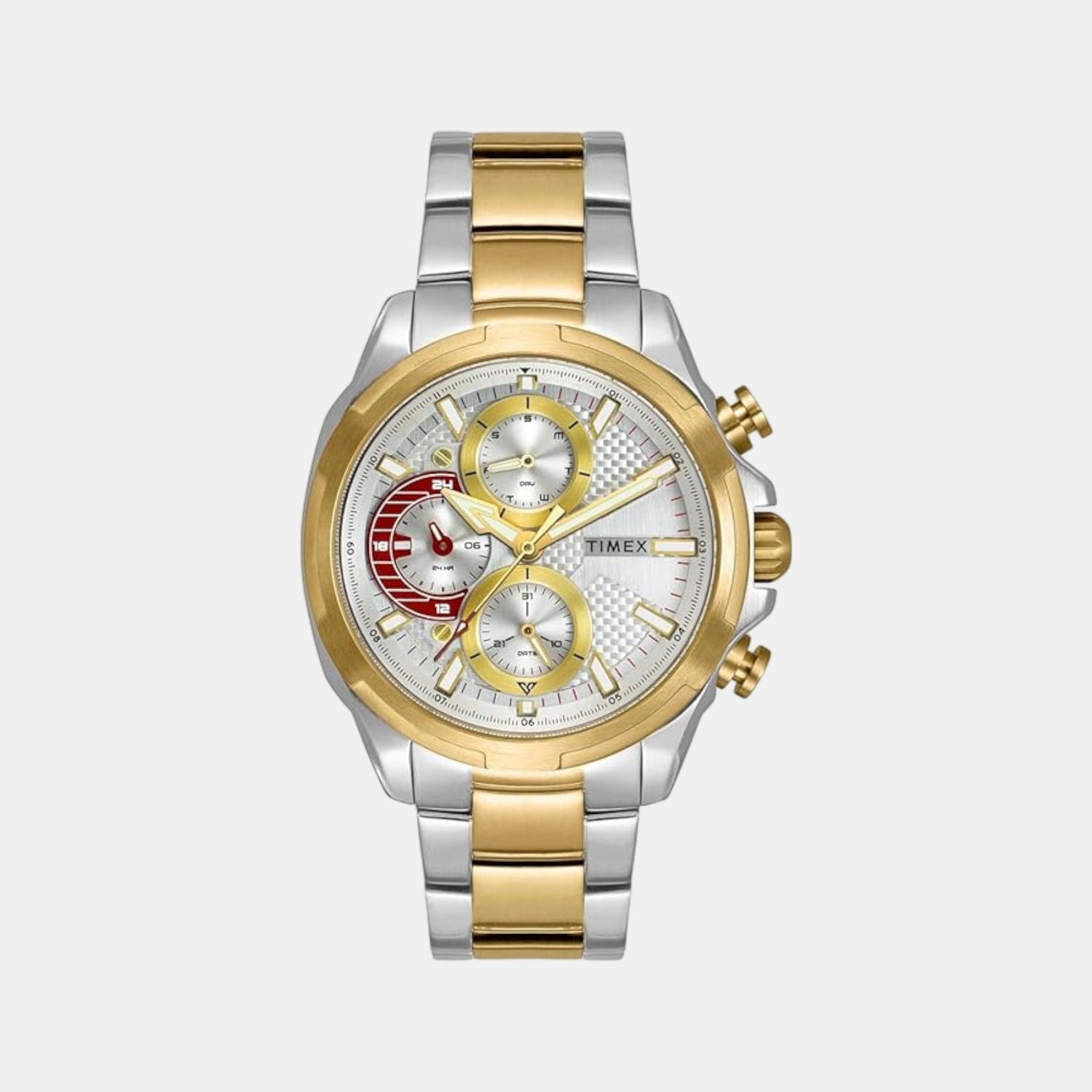 E Class Men Quartz Silver Dial Multi-Function Stainless Steel Watch TWEG25001