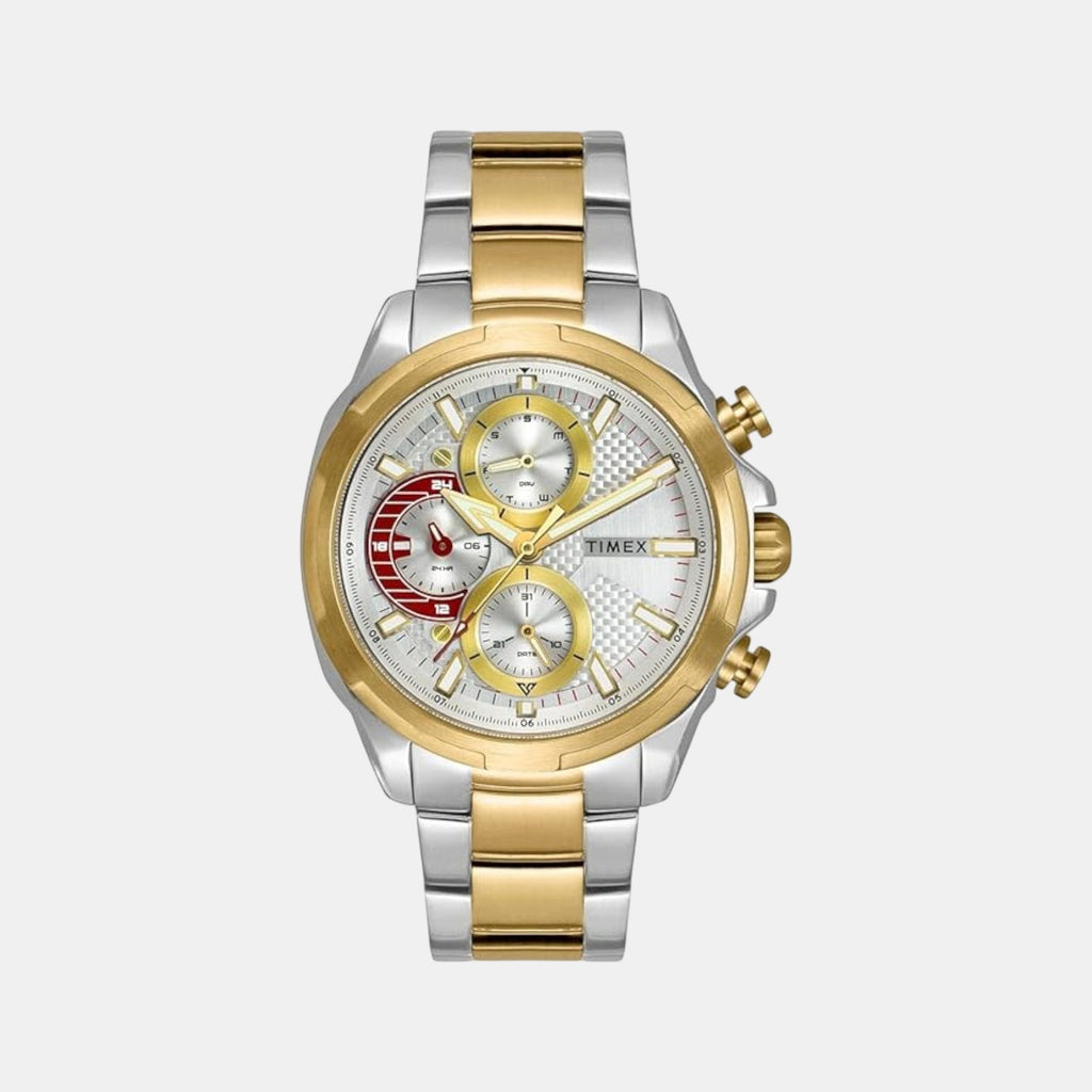 E Class Men Quartz Silver Dial Multi-Function Stainless Steel Watch TWEG25001