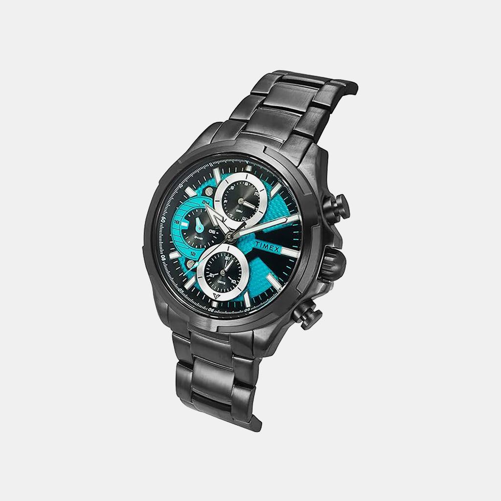 E Class Men Quartz Blue Dial Multi-Function Stainless Steel Watch TWEG25002