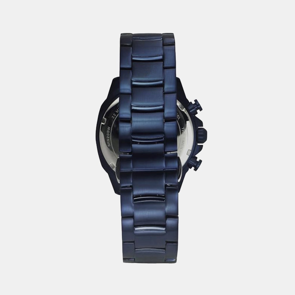 E Class Men Quartz Blue Dial Multi-Function Stainless Steel Watch TWEG25003