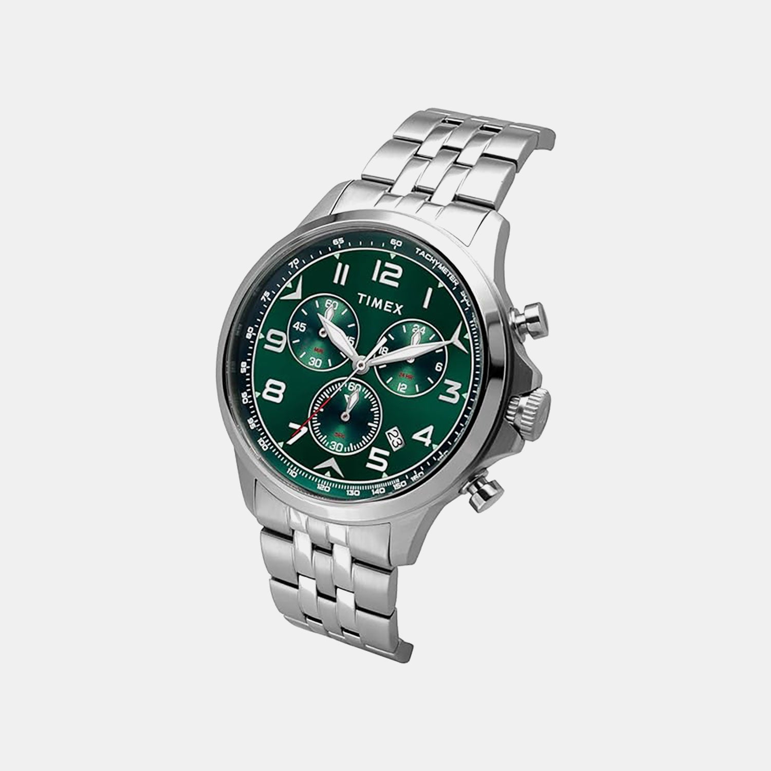 E Class Men Quartz Green Dial Chronograph Stainless Steel Watch TWEG25100