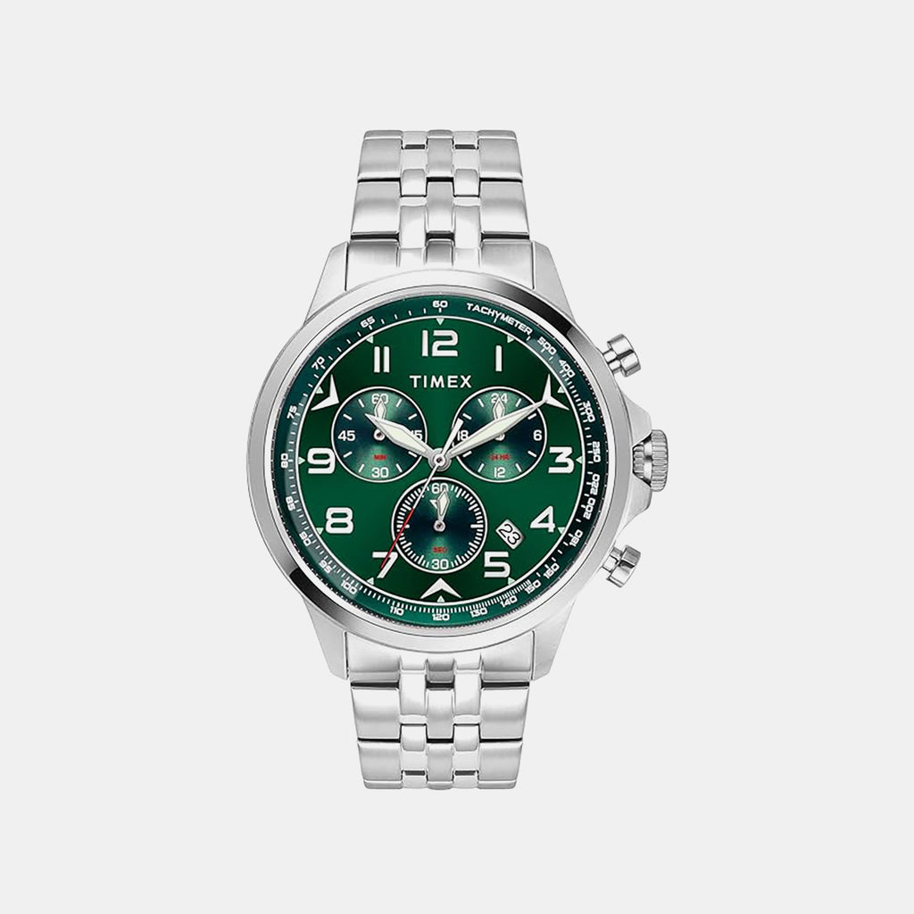 E Class Men Quartz Green Dial Chronograph Stainless Steel Watch TWEG25100