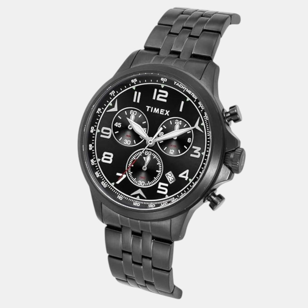 E Class Men Quartz Black Dial Chronograph Stainless Steel Watch TWEG25103