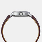 Fashion Men Quartz Blue Dial Analog Leather Watch TWEG25400