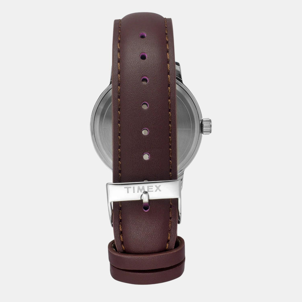 Fashion Men Quartz Blue Dial Analog Leather Watch TWEG25400