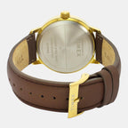 Fashion Men Quartz White Dial Analog Leather Watch TWEG25401