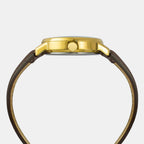 Fashion Men Quartz White Dial Analog Leather Watch TWEG25401