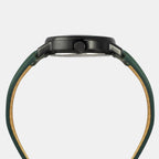 Fashion Men Quartz Black Dial Analog Leather Watch TWEG25402